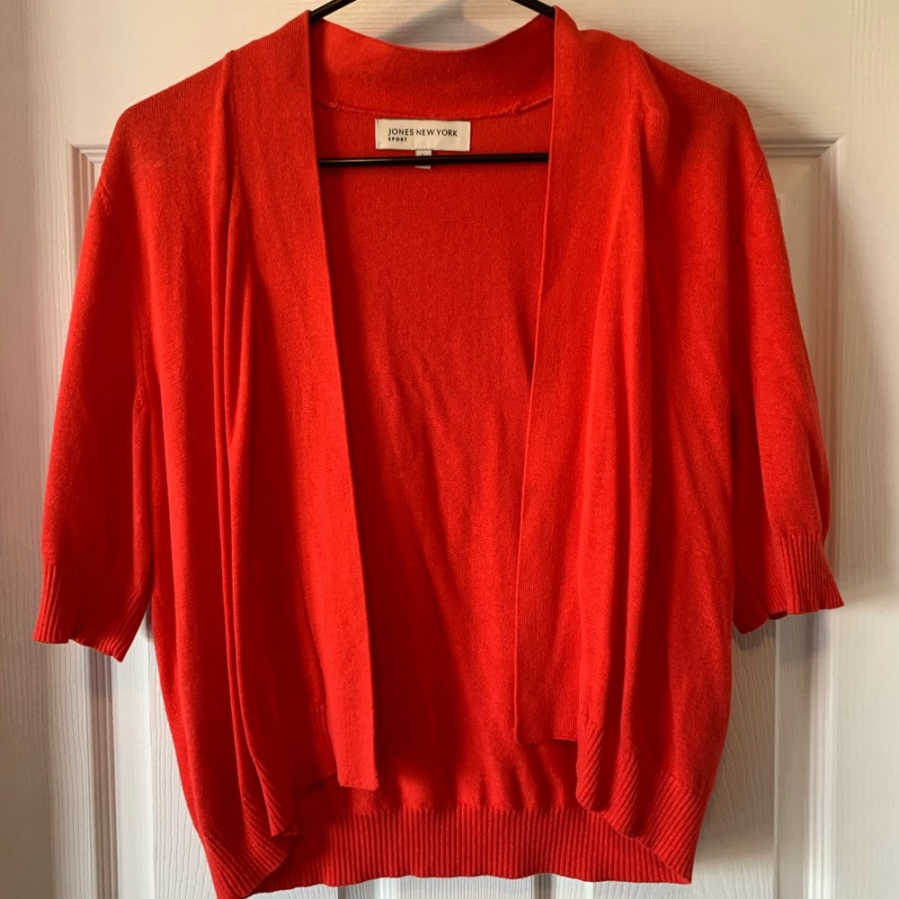 Orange / Red Short Sleeve Cardigan